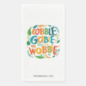 Fun Gobble farbenfrohe Erntedank Herbsttypografie Serviette (Vorderseite)