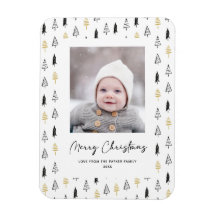 Fun Gold Black Pine Tree Minimalistische Weihnacht