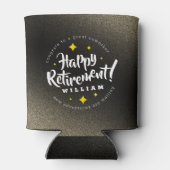 Fun Gold Glitzer Stars Rente Neue Abenteuer Dosenkühler (Rückseite)