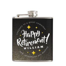 Fun Gold Glitzer Stars Rente Neue Abenteuer Flachmann