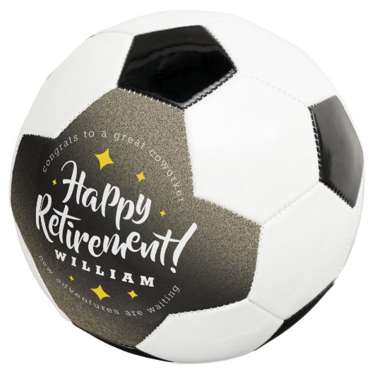 Fun Gold Glitzer Stars Rente Neue Abenteuer Fußball (Dreiviertel)
