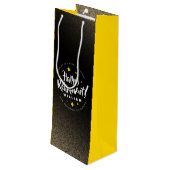 Fun Gold Glitzer Stars Rente Neue Abenteuer Geschenktüte Für Weinflaschen (Rückseite Schrägansicht)