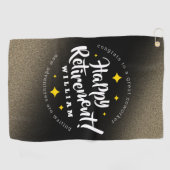 Fun Gold Glitzer Stars Rente Neue Abenteuer Golfhandtuch (Horizontal)