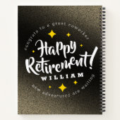 Fun Gold Glitzer Stars Rente Neue Abenteuer Notizblock (Rückseite)