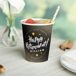 Fun Gold Glitzer Stars Rente Neue Abenteuer Pappbecher