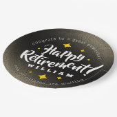 Fun Gold Glitzer Stars Rente Neue Abenteuer Pappteller (Schrägansicht)