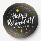 Fun Gold Glitzer Stars Rente Neue Abenteuer Pappteller (Vorderseite)