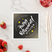 Fun Gold Glitzer Stars Rente Neue Abenteuer Serviette (Beispiel)