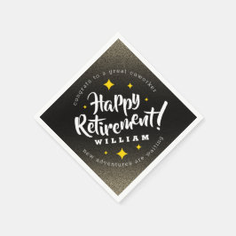 Fun Gold Glitzer Stars Rente Neue Abenteuer Serviette