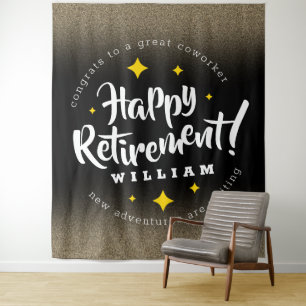Fun Gold Glitzer Stars Rente Neue Abenteuer Wandteppich