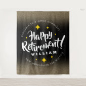 Fun Gold Glitzer Stars Rente Neue Abenteuer Wandteppich (Vorderseite)