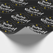 Fun Gold Stars Rentirement Neue Abenteuer warten Geschenkpapier (Ecke)