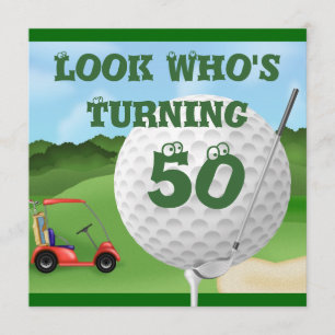 Fun Golf 50. Geburtstag Einladungen
