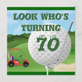 Fun Golf 70. Geburtstag Einladung TEMPLATE