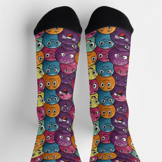 Fun Golf Ball Charaktermuster Muster Socken (Oben)