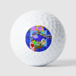 Fun Golf Balls Cartoon Charaktere Golfball