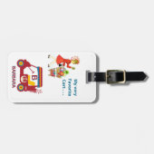 Fun Golf Cart Monogram Name Bag Gepäckanhänger (Vorderseite horizontal)