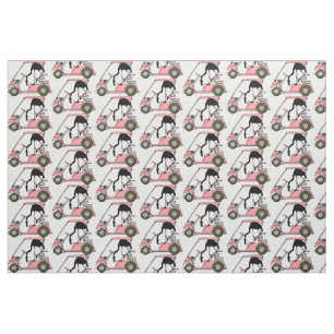 Fun Golf Cart Muster Flamingo Golf Caddy Stoff
