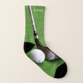 Fun Golf Club und Ball on Green Socken (Rechts - Außen)