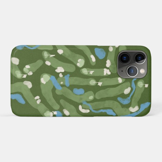 Fun golf course graphic on a phone case (Rückseite (Horizontal))