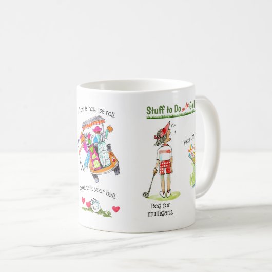 Fun Golf Course Stuff Mug Kaffeetasse (VorderseiteRechts)