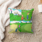Fun Golf Cushion. Golfers Golfing Illustrationen. Kissen (Decke)