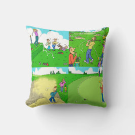 Fun Golf Cushion. Golfers Golfing Illustrationen. Kissen