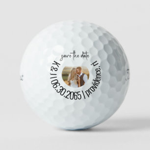 Fun Golf Foto Hochzeit Save the Date II Golfball