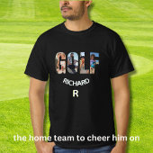 Fun Golf Foto Monogram Name T-Shirt