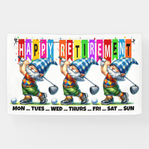 FUN GOLF HAPPY RETIREMENT BANNER