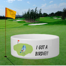 Fun Golf Thema Personalisiert Cat Golf Birdie Napf
