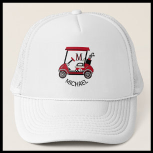 Fun Golf Typ Cart Custom Monogram Name Truckerkappe