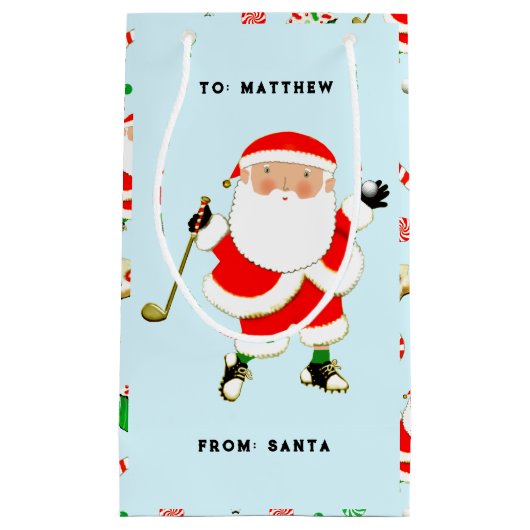Fun Golf Weihnachten Kleine Geschenktasche Kleine Geschenktüte (Vorderseite)