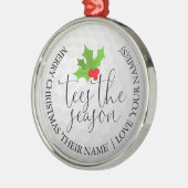 Fun Golfer Christmas Golf Gift Tees The Season Ornament Aus Metall (Links)