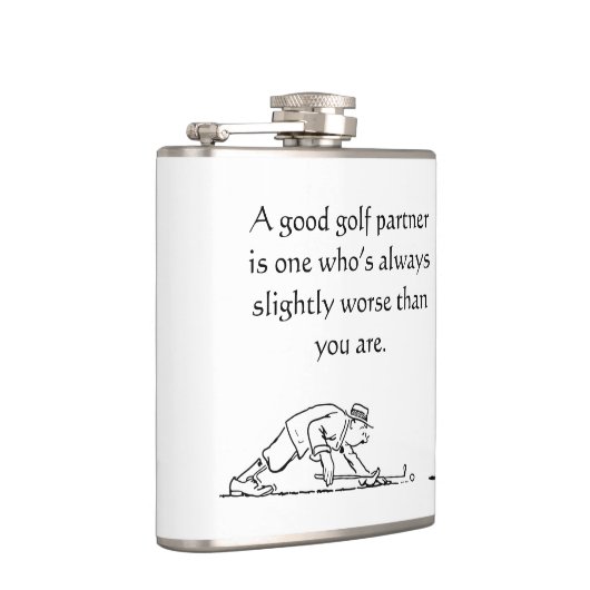 Fun Golfers Vinyl Wrapped Flask Flachmann (Rechts)