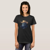 Fun Gorilla Face with Cowboy Hat for Rodeo Monkey T-Shirt (Vorne ganz)