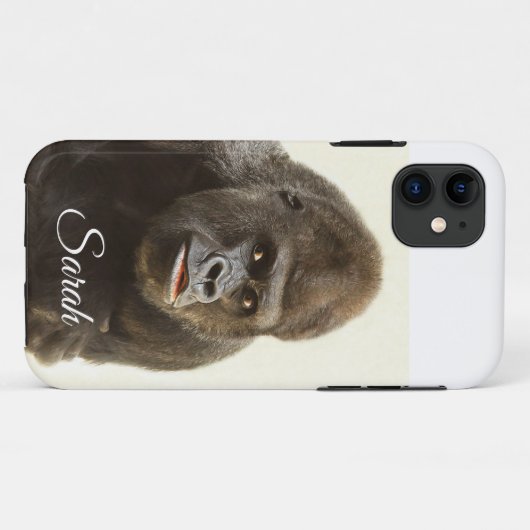 Fun Gorilla Tierart Case-Mate iPhone Hülle (Rückseite (Horizontal))