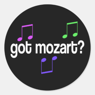 Fun Got Mozart Runder Aufkleber