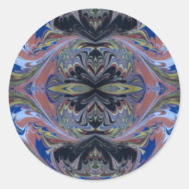 Fun Gothic Themed Black and Yellow Runder Aufkleber