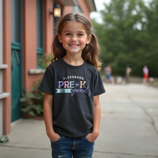 Fun Grad Personalisiert Pre-K Class 2022 Tri-Blend Shirt