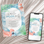 Fun Graduation Pool Party Invitation Einladung