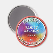 Fun Graffiti Art Family Wiedersehen Souvenirs Rund Magnet (Vorderseite/Rückseite)