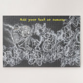 Fun graffiti-geeigneter Mann, der ein Ghettoblaste Puzzle (Horizontal)