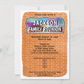 Fun Graffiti Mural Wiedersehen Einladung (Vorderseite)