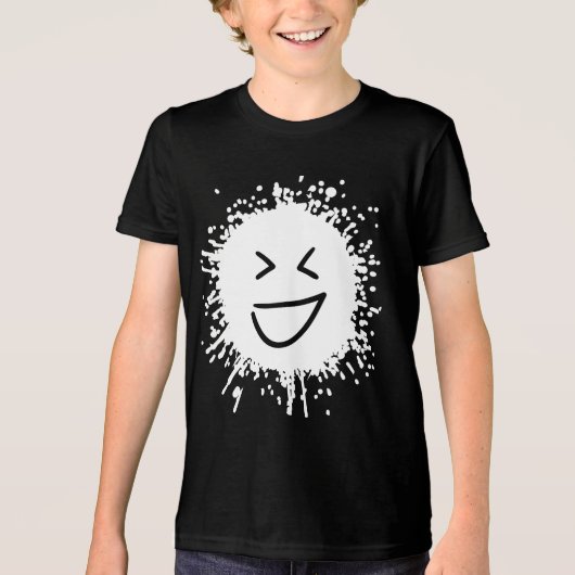 Fun Graffiti smiley Tri-Blend Shirt (Vorderseite)