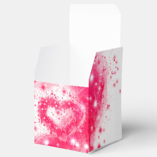Fun Graffiti Spray Farbe Rosa funkelndes Herz Geschenkschachtel (Geöffnet)
