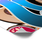 Fun Graffiti Wortart Wohngestaltung Poster (Ecke)