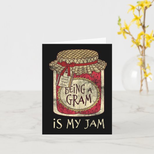 Fun Grandma Cute &amp; Funny Being A Gram Quote  Karte (Gelbe Blume)