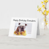 FUN GRANDSON BIRTHDAY CARD KARTE (Gelbe Blume)