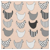 Fun Graphic Chickens Nahtloses Muster Stoff (Nahaufnahme)